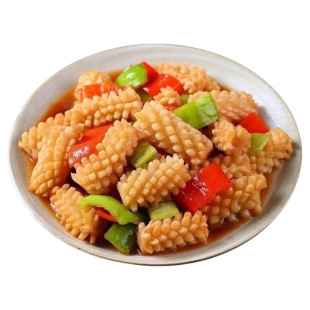 鱿鱼花新鲜鱿鱼耳花火锅食材尤鱼花冷冻海鲜花卷批发价捞汁水产