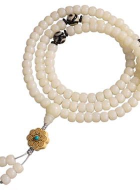 五台山白玉菩提108颗佛珠手串