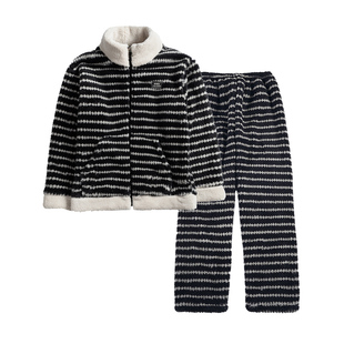 情侣珊瑚绒睡衣女款冬季加厚珊保暖男士休闲可外穿家居服套装冬天