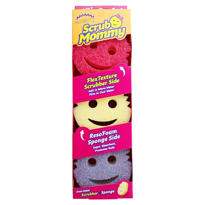 美国Scrub daddy海绵擦双面魔力擦洗碗神器清洁笑脸擦海外直采