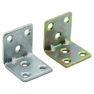 加厚镀彩角码90度直角固定器三角铁支架连接片L型层板托家具配件T