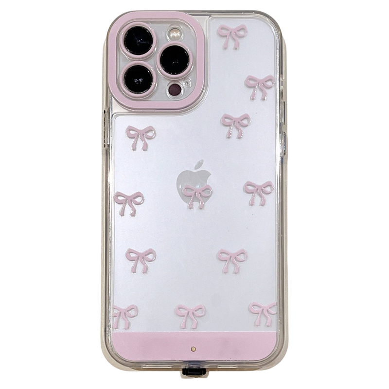 D新款创意来电闪简约蝴蝶结适用iPhone16proamx手机壳会发光高级感iphone14plus手机壳透明17pro