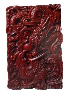 小叶紫檀木龙凤呈祥吊坠红木挂件手把件车挂木质龙凤木牌项链定制