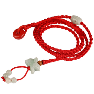 嫣然艺坊古风金刚结红绳腰链男女情侣本命年好运护岁红腰绳腰带