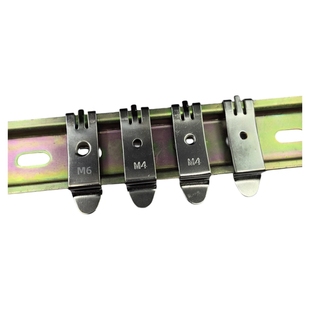 35MM导轨支架 铁制镀镍小巧迷你简易安装 型 35mm DIN导轨卡扣
