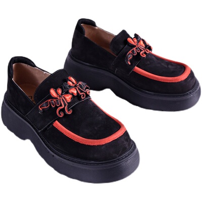 清仓新国风厚底盘扣潮鞋超轻松糕鞋舒适百搭中式乐福鞋女213012