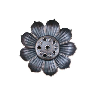 线香香座创意香插底座莲花香盘线香炉檀香熏香底托茶摆件黄铜九孔