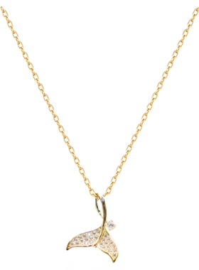 「鱼尾」ChooSweet 925纯银项链女高级感轻奢鱼尾银饰闺蜜项链