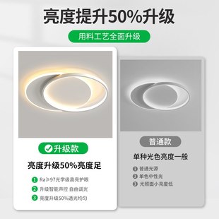 超薄LED吸顶灯现代简约卧室北欧灯灯书房圆形灯263L创意餐厅房间