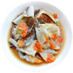 2只装呛蟹全母梭子蟹 陆龙兄弟红膏咸蟹宁波炝蟹海鲜冷冻水产500g