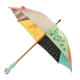 法国vilac儿童雨伞木制直柄伞幼儿园小学生卡通可爱生日礼物3-8岁