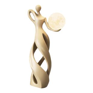 艺术人物落地摆件灯抽象雕塑高级感酒店大堂迎宾装饰品乔迁礼品