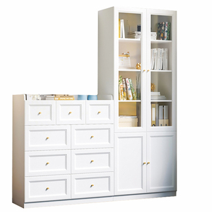 可比熊旗舰店实木斗柜家用五斗柜客厅靠墙储物柜子卧室床尾抽屉柜