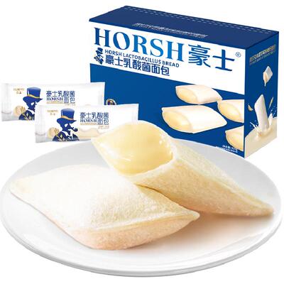 豪士乳酸菌夹心面包奶香420g