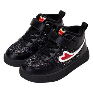 富罗迷儿童板鞋女童鞋子冬季新款保暖加厚防滑软底女孩休闲运动鞋