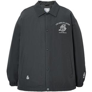 杰克琼斯NBA联名湖人队2025年新款男装冬季羽绒服翻领宽松外套