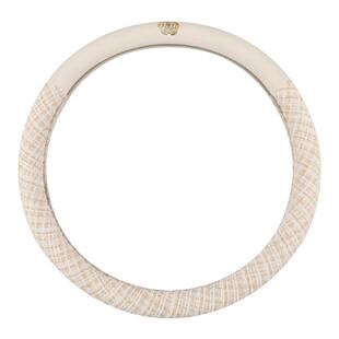 汽车方向盘套女款吸汗透气简约小香风车把套装饰四季通用棉麻d型