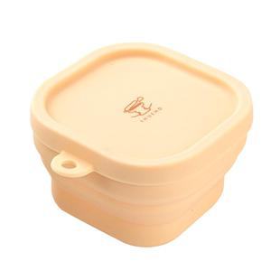 树可轻行硅胶折叠小方碗家用宿舍便携餐具套装沙拉酸奶水果燕麦碗