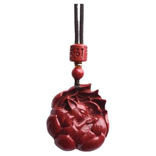 天然原矿朱砂葫芦吊坠男紫金砂项链女本命年护身符挂件官方正品