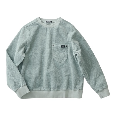 女式棉混弹力灯芯绒卫衣薄荷绿