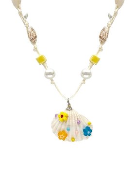 夏日海边度假风蓝色仿珍珠贝壳