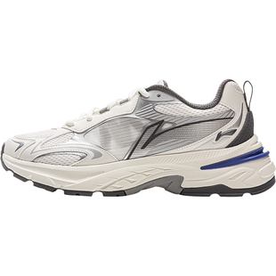 李宁风行丨休闲鞋男鞋百搭新款复古千禧老爹鞋增高银色运动鞋子