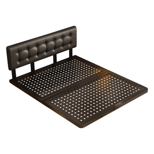 铁艺悬浮床现代简约卧室家用1. 8米双人床榻榻米床加厚软包钢架床