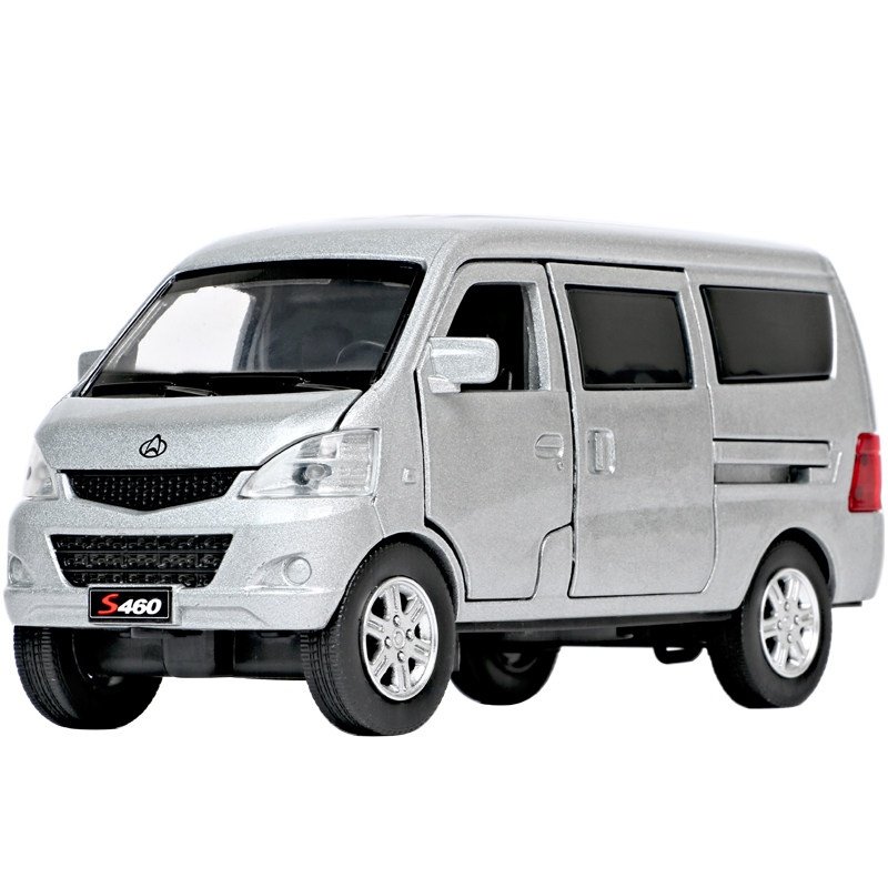 合金声光玩具汽车模型面包车