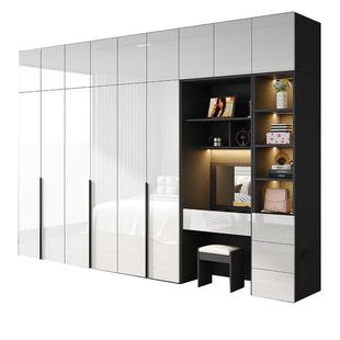 全屋定制衣柜全实木生态板家用卧室一门到顶轻奢大衣橱包安装柜子