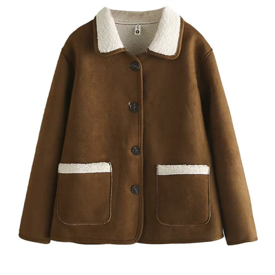 秋冬大码加厚保暖麂皮绒休闲上衣