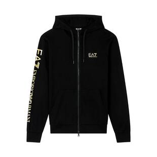 【自营】ARMANI/阿玛尼男装百搭休闲连帽外套EA7男士上衣运动衫
