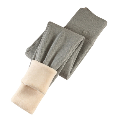 螺纹羊羔绒加绒加厚打底裤纯棉女