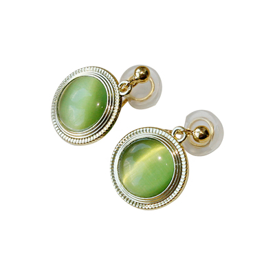 复古vintage银针蚊香盘耳夹耳钉