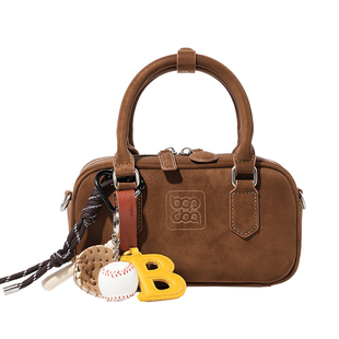 Bag of parody正品保龄球包包女2025春季新款鹿绒真皮手提斜挎包