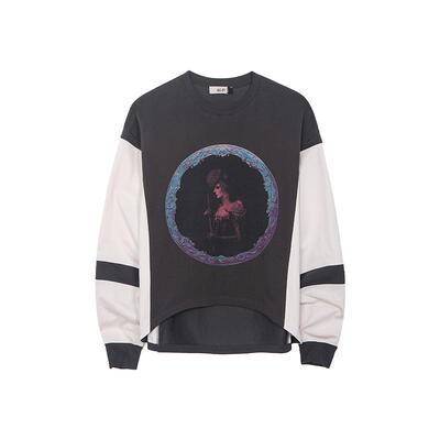 印花lablfe长袖T宽松男女款复古