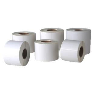 铜版纸不干胶标签纸40*50*60*70*80*90×100*150标签打印机碳带空白定做贴纸定制铜板不干胶标签打印纸条码纸