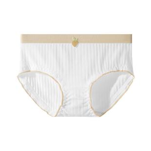 黛尔佳人内裤女士7a大码纯棉裆木耳边可爱学生三角裤头女生初中生
