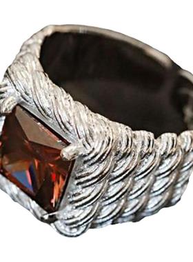 925银轻奢小众麻绳纹方形