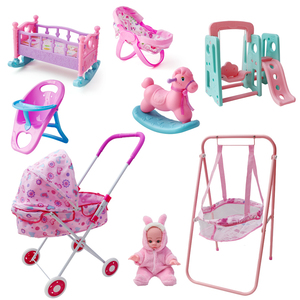儿童女过家家仿真婴儿喂哺宝宝餐椅玩具娃娃公主秋千婴儿摇篮吊床