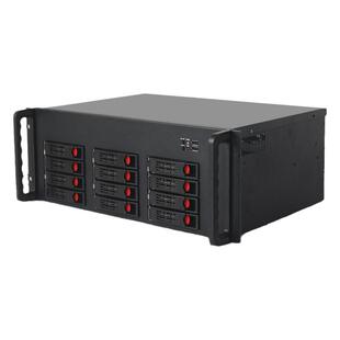 nas机箱企业级热插拔12硬盘位atx主板短4u服务器存储机架式多盘位