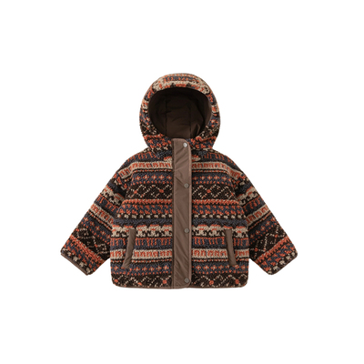 INSbobo儿童外套花色毛绒外套