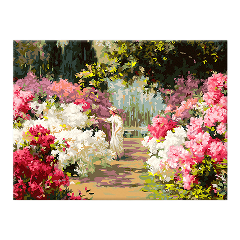 手工填色风景名画数字油画