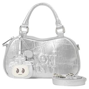 稻草人女包2025新款潮流波士顿包包小众手提包女士单肩斜挎包正品