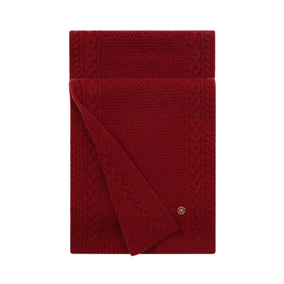 万事利100%绵羊毛保暖围巾