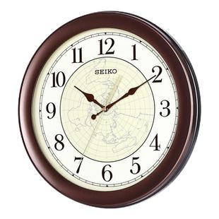 seiko精工挂钟 欧式现代客厅卧室办公室15寸简约静音钟表QXA709B
