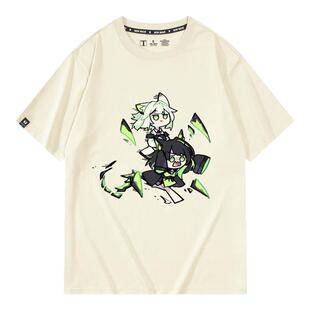 明日凯尔希M3方舟二次元游戏周边短袖T恤纯棉休闲男女宽松衣服潮