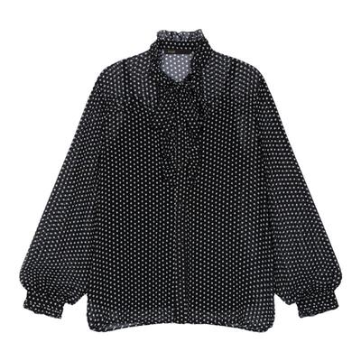 maje宽松设计感波点衬衫