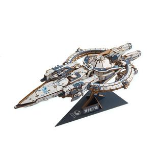 三体周边自然选择号恒星级战舰拼装积木太空军舰模型玩具拼图礼物