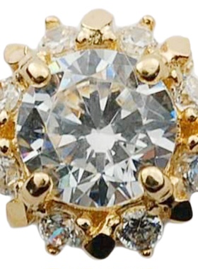 s925纯银14k金项链挂坠优雅气质