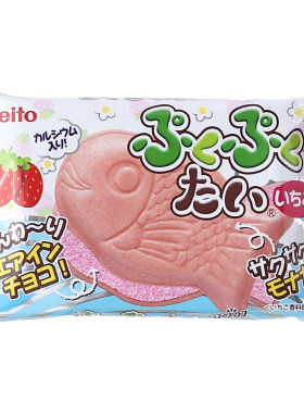 鱼形饼干巧克力威化日本进口名糖